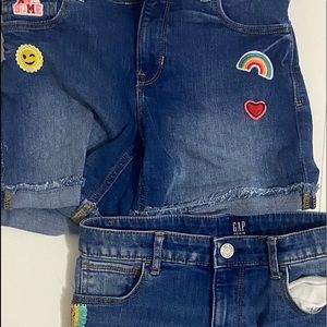 2 pairs of gap shorts girls size 12